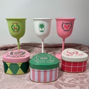 Target Bullseye Playground Tennis Golf Collection candles cups